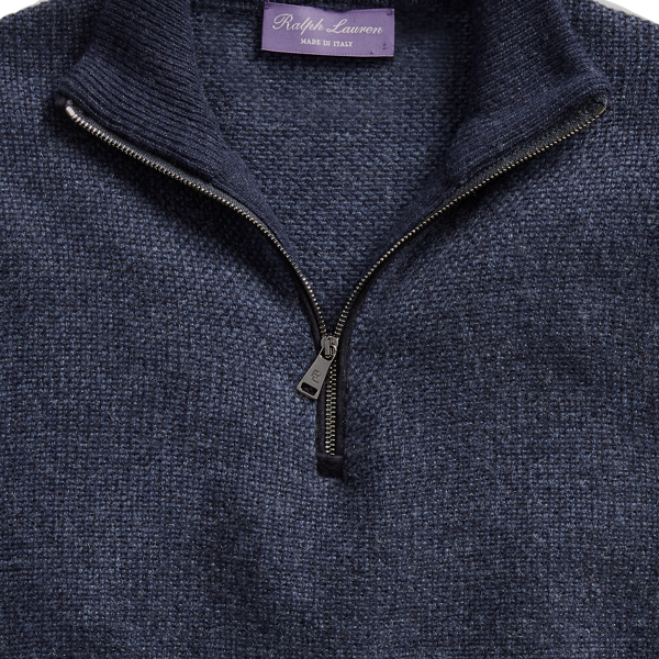 トップス Ralph Lauren golf cashmere 100% navy Cashmere Quarter-Zip Sweater | Ralph Lauren