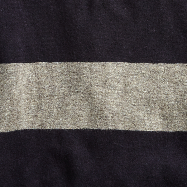 Grey/Navy Striped Cashmere Rugby Jumper Purple Label 8