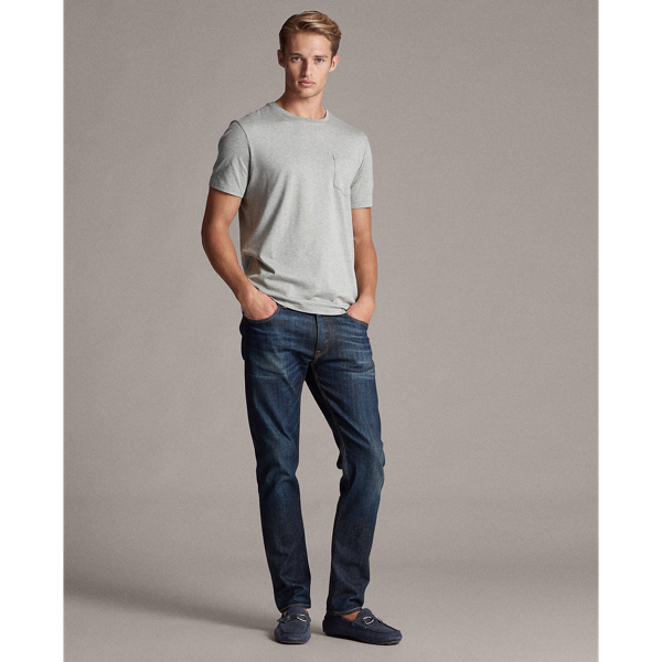 Light Grey Heather Jersey Pocket T-Shirt Purple Label 3