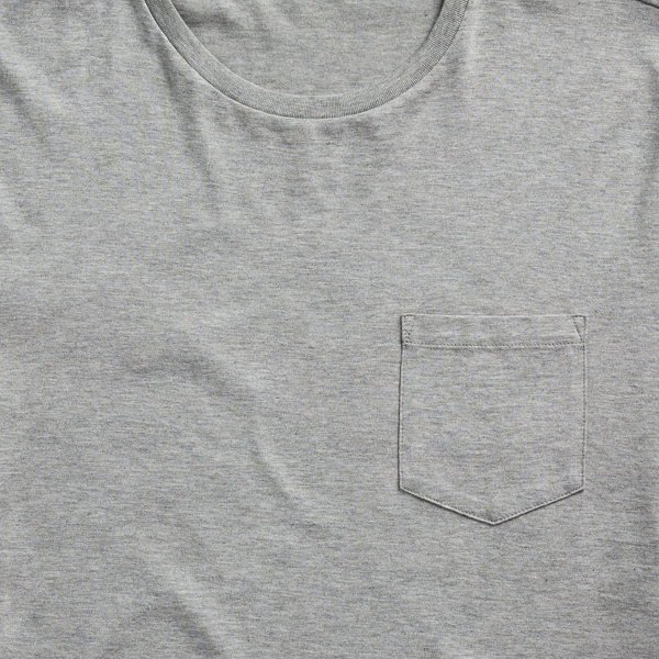 Light Grey Heather Jersey Pocket T-Shirt Purple Label 7