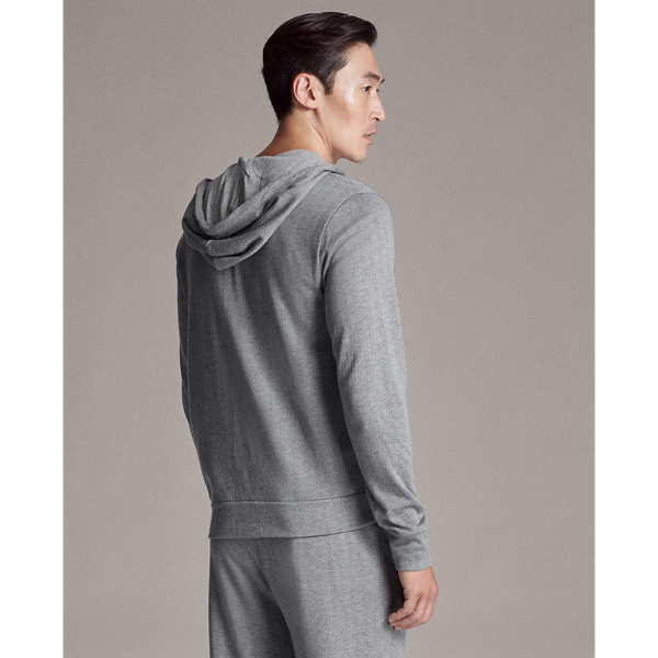 Medium Grey Herringbone Herringbone-Print Hoodie Purple Label 5