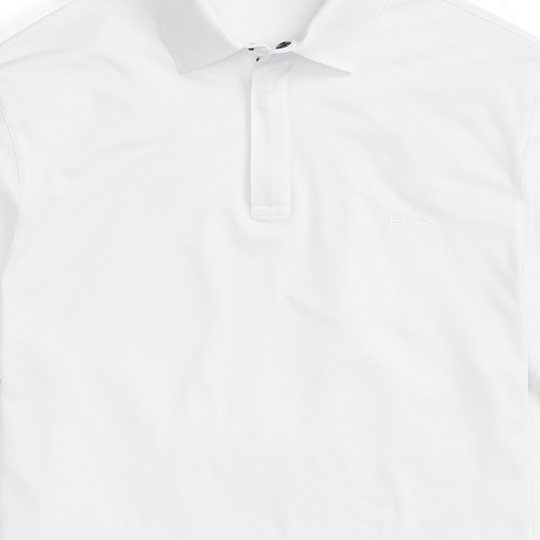 Classic White RLX Zip-Placket Stretch Polo Purple Label 5