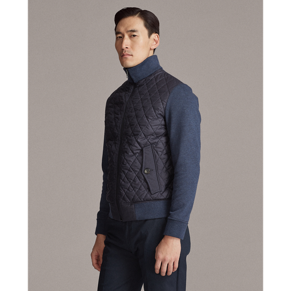 Navy/Blue Quilted Hybrid Jacket Purple Label 5
