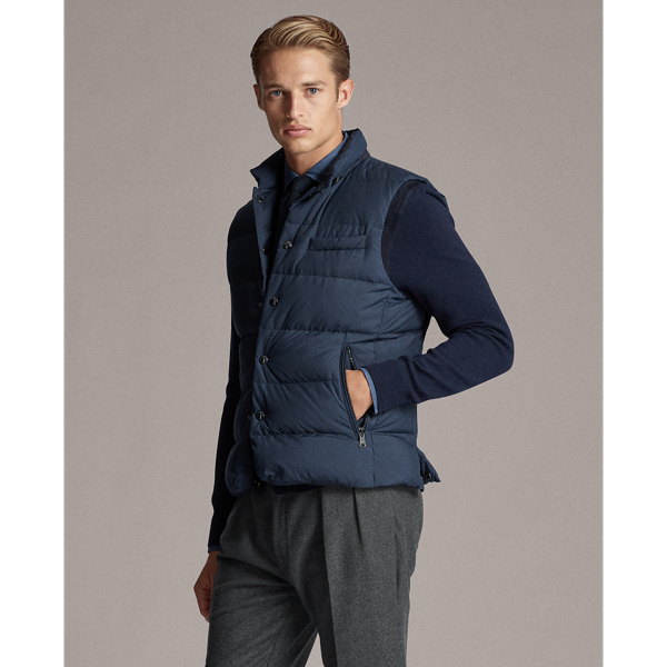 Navy/Blue Reversible Hybrid Gilet Purple Label 5