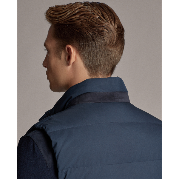 Navy/Blue Reversible Hybrid Gilet Purple Label 7