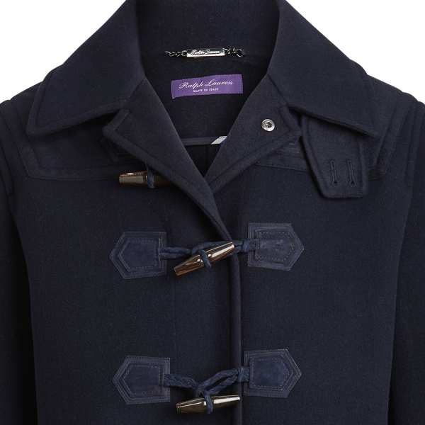 Classic Chairman Navy Lancing Slim Fit Duffel Coat Purple Label 9