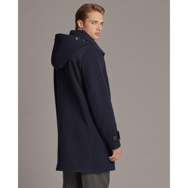 Classic Chairman Navy Lancing Slim Fit Duffel Coat Purple Label 6