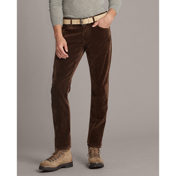 Equine Mocha Slim Fit Stretch Velvet Jean Purple Label 3