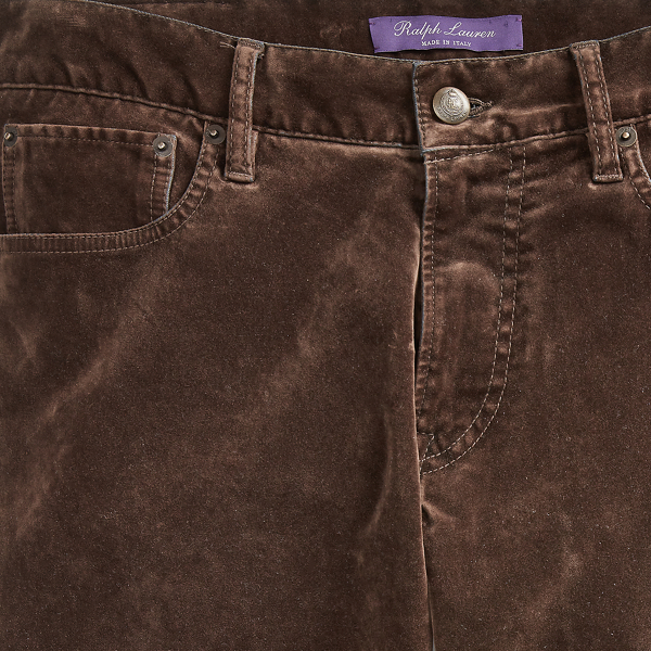 Equine Mocha Slim Fit Stretch Velvet Jean Purple Label 6
