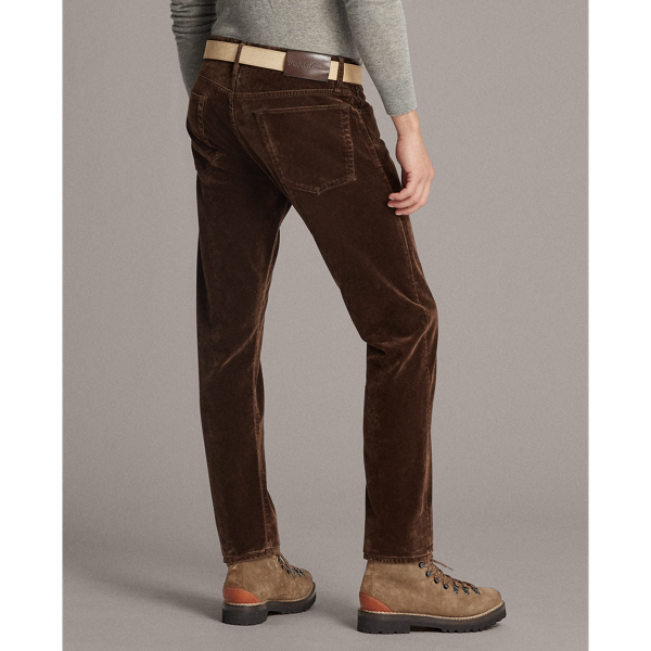 Equine Mocha Slim Fit Stretch Velvet Jean Purple Label 4