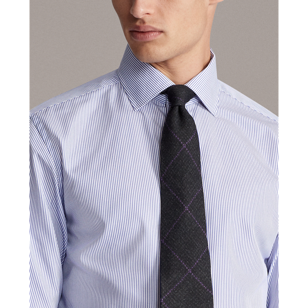Blue Striped Twill Shirt Purple Label 6