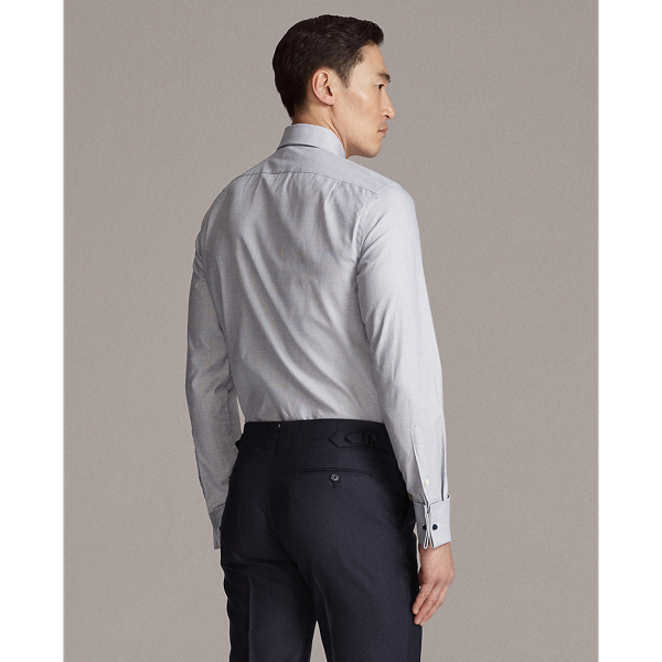 Grey Glen Plaid French-Cuff Shirt Purple Label 5