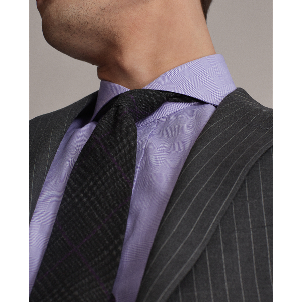 Lavender Glen Plaid French-Cuff Shirt Purple Label 6