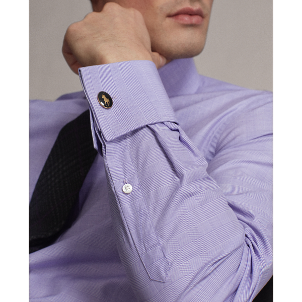 Lavender Glen Plaid French-Cuff Shirt Purple Label 7