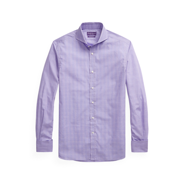 Glen Plaid French-Cuff Shirt Purple Label 1
