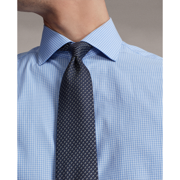 Blue Checked Twill Shirt Purple Label 4