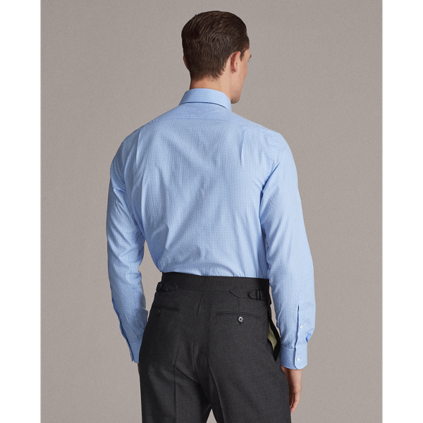 Blue Checked Twill Shirt Purple Label 5