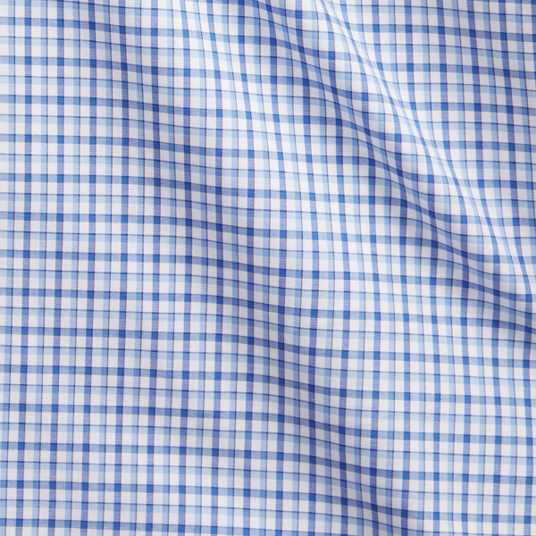 Blue And Dark Blue Tattersall Twill Shirt Purple Label 6