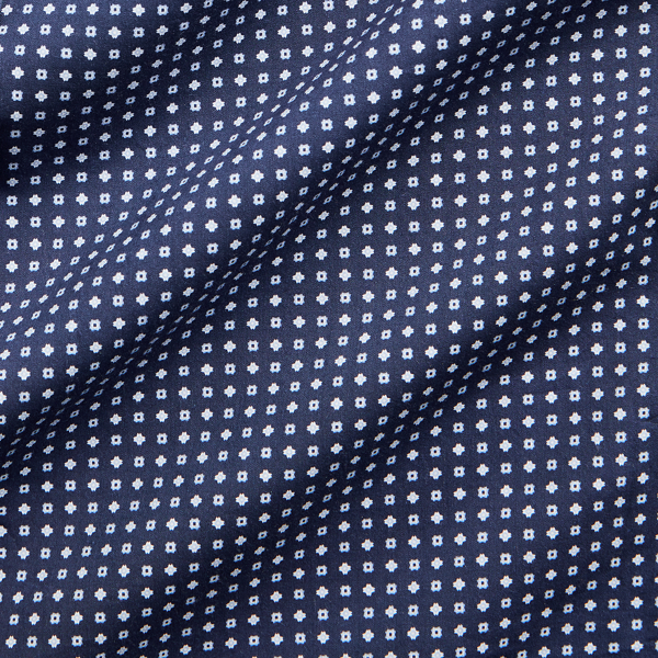 Blue And White Geometric-Print Shirt Purple Label 6