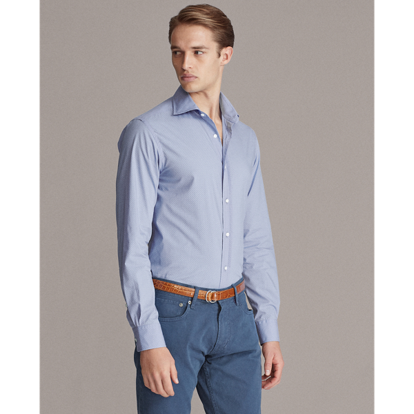 Light Blue And White Dot-Print Shirt Purple Label 4