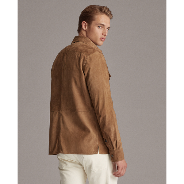 Porcini Suede Overshirt Purple Label 6