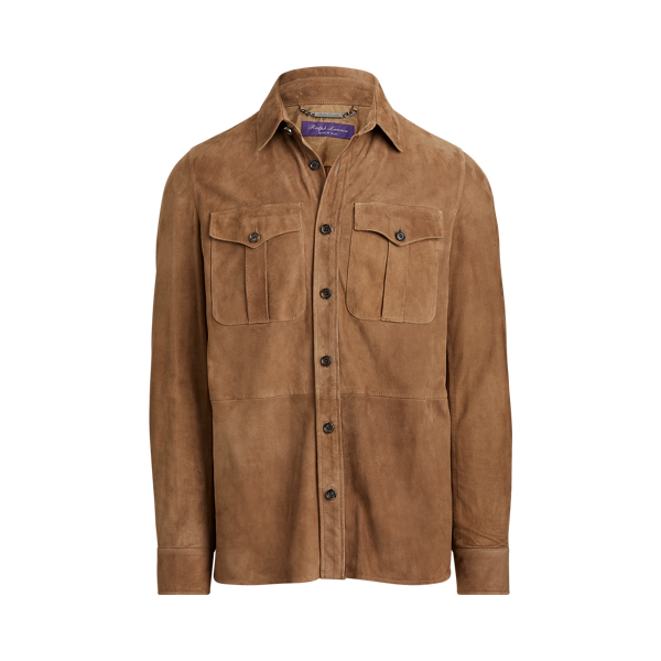 Porcini Suede Overshirt Purple Label 2