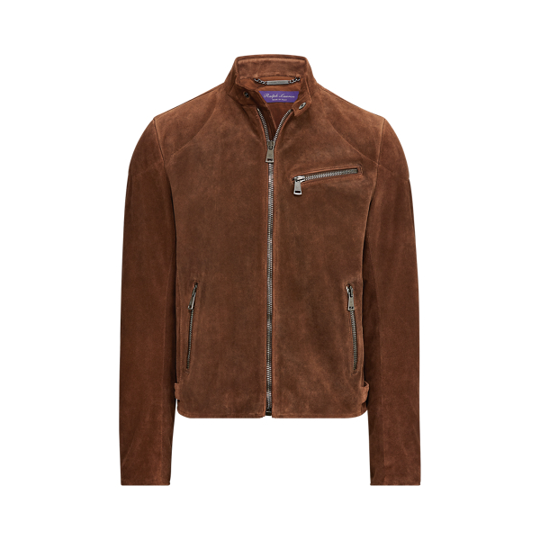 Suede Biker Jacket for Men Ralph Lauren EC