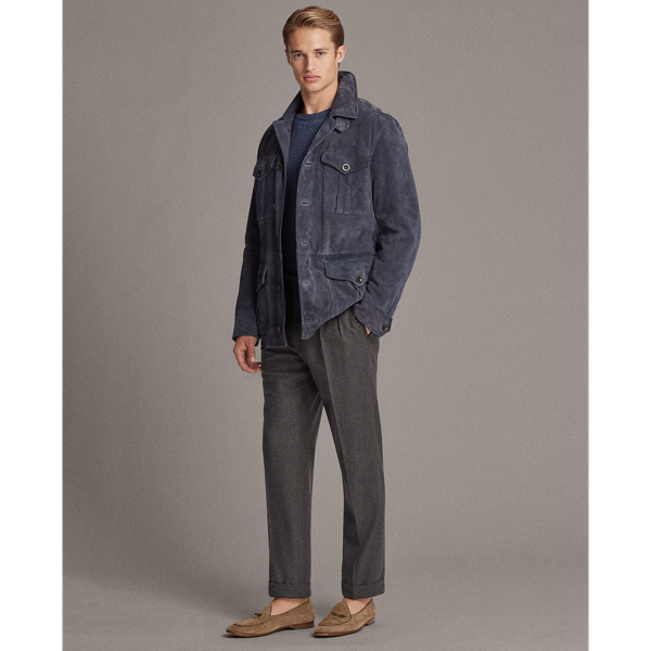 Bastille Blue Merton Suede Jacket Purple Label 4