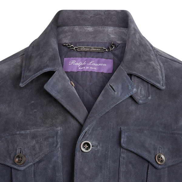 Bastille Blue Merton Suede Jacket Purple Label 8