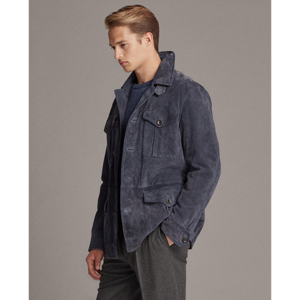 Bastille Blue Merton Suede Jacket Purple Label 5