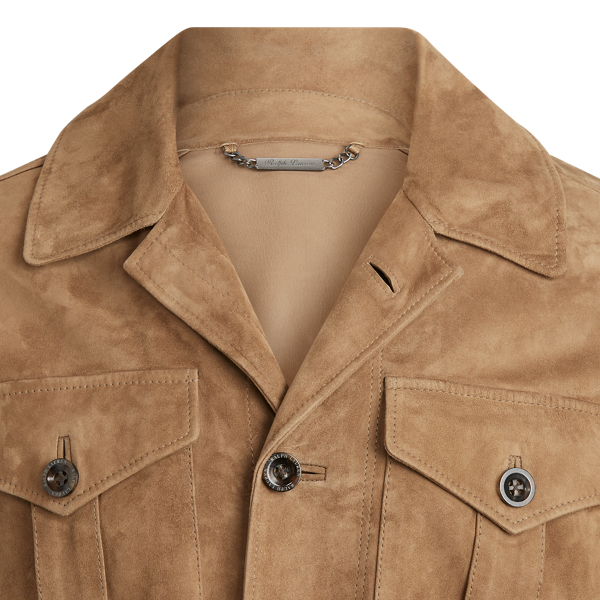 Porcini Merton Nubuck Leather Jacket Purple Label 8