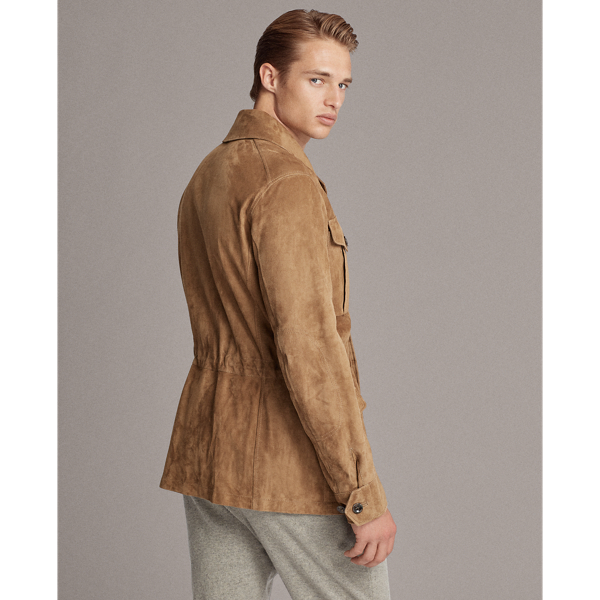 Porcini Merton Nubuck Leather Jacket Purple Label 6