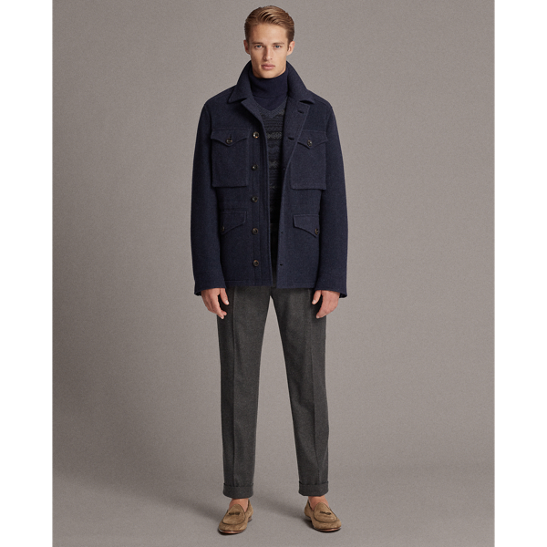 Navy/Grey Mapleton Merino Wool Jacket Purple Label 4