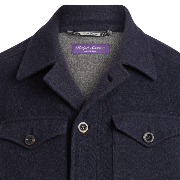 Navy/Grey Mapleton Merino Wool Jacket Purple Label 8