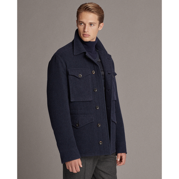 Navy/Grey Mapleton Merino Wool Jacket Purple Label 5