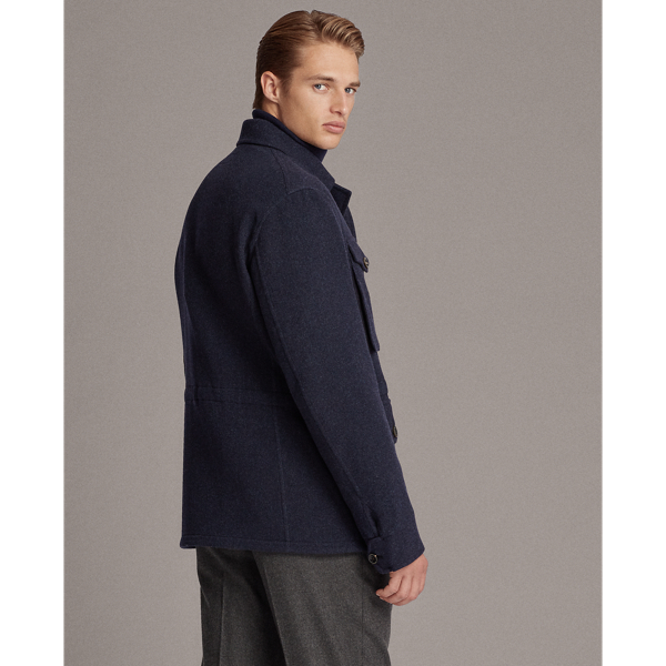 Navy/Grey Mapleton Merino Wool Jacket Purple Label 6