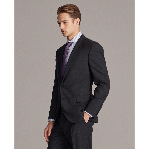Charcoal Gregory Glen Plaid Wool Suit Purple Label 5