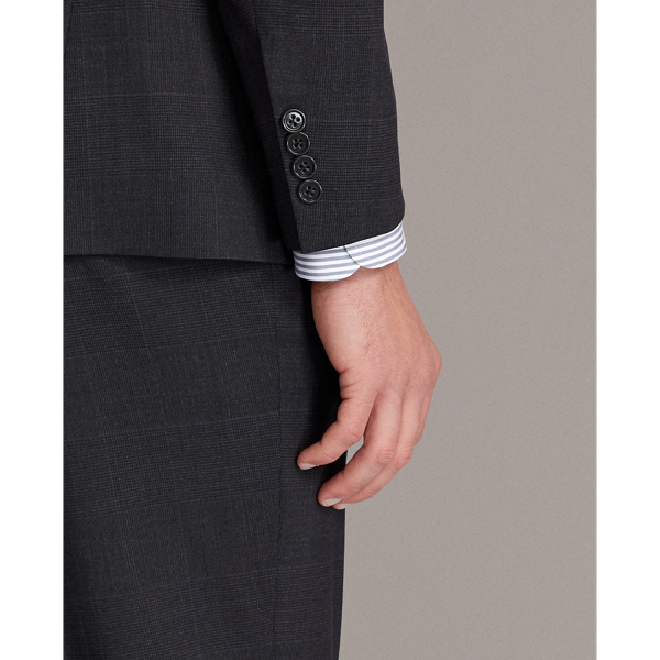 Charcoal Gregory Glen Plaid Wool Suit Purple Label 8