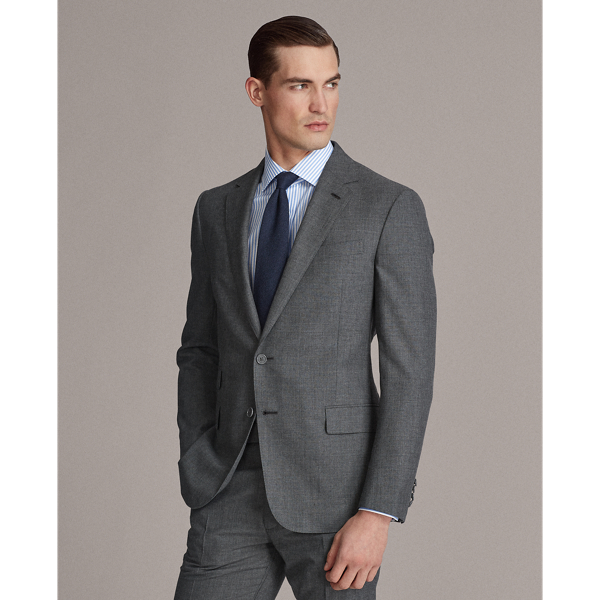 Light Grey Kent Lightweight Wool Suit Purple Label 4