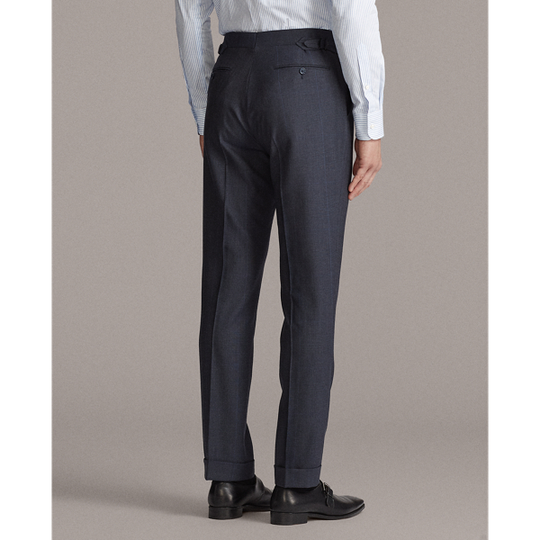 Navy And Blue And Black Kent Glen Plaid Wool Twill Suit Purple Label 9