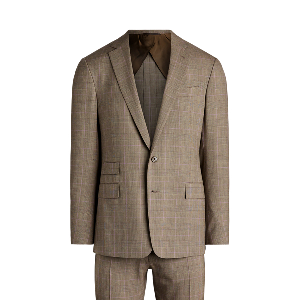 Handmade Glen Plaid Wool Suit Purple Label 1