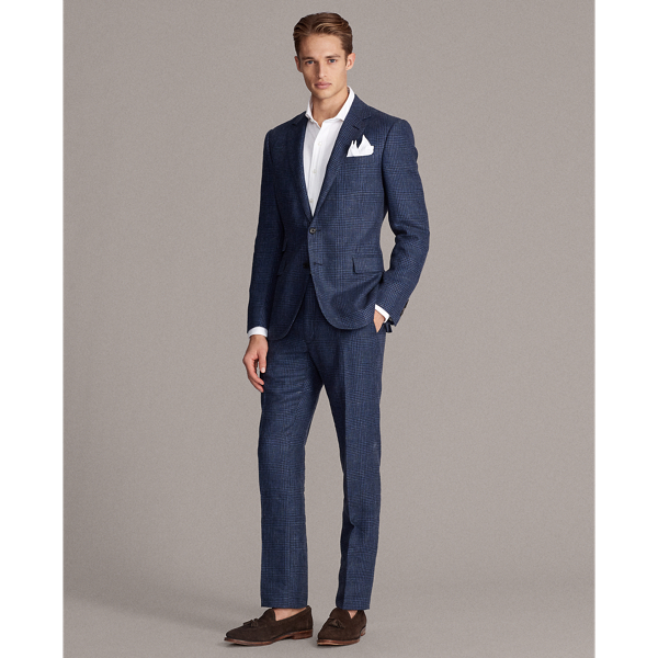 Navy And Black Gregory Glen Plaid Sport Coat Purple Label 4