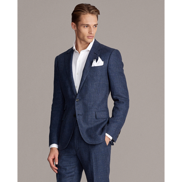 Navy And Black Gregory Glen Plaid Sport Coat Purple Label 5