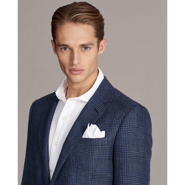Navy And Black Gregory Glen Plaid Sport Coat Purple Label 7
