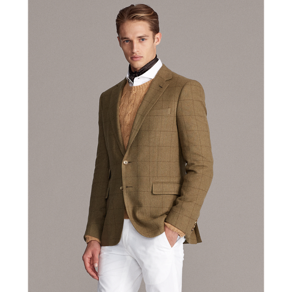 Olive And Loden Gregory Windowpane Sport Coat Purple Label 4