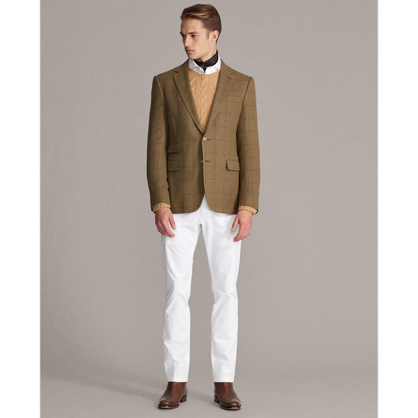 Olive And Loden Gregory Windowpane Sport Coat Purple Label 5