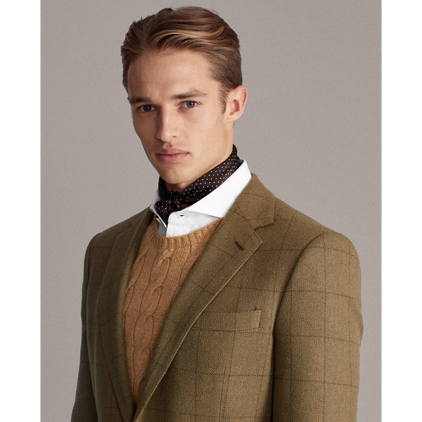 Olive And Loden Gregory Windowpane Sport Coat Purple Label 7