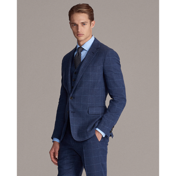 Blue With Light Blue Hadley Windowpane Suit Jacket Purple Label 5