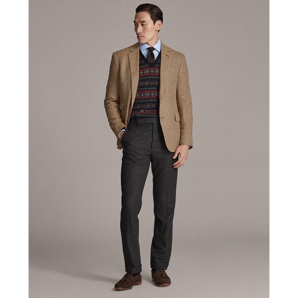 Brown And Tan And Cream Gregory Checked Sport Coat Purple Label 4