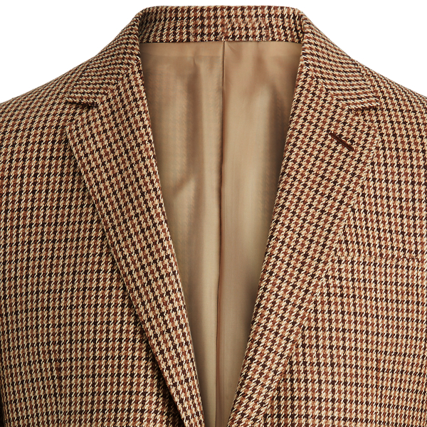 Brown And Tan And Cream Gregory Checked Sport Coat Purple Label 9